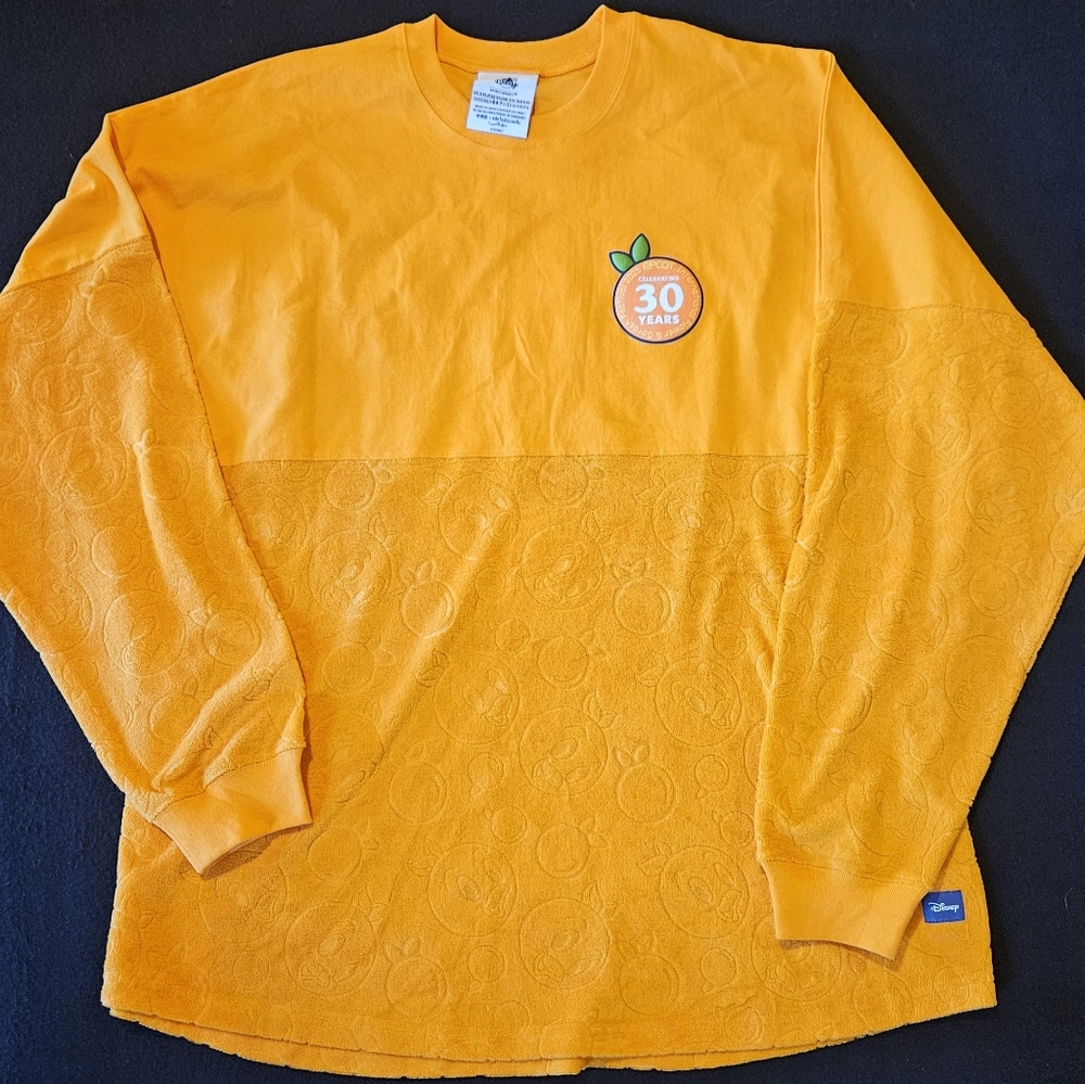 🆕️Disney Vibrant Orange Bird Flower & Garden Terry Spirit Jersey